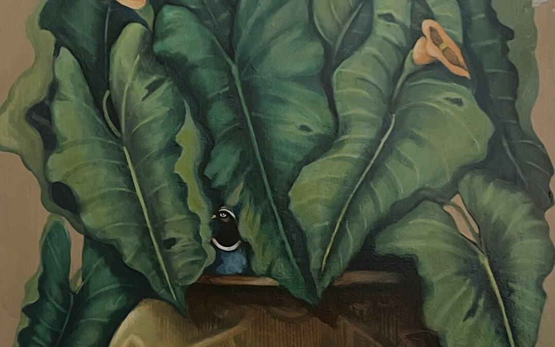 41-Mary Hudgins original, Native American acrylic painting 30″ x 40″ – signed