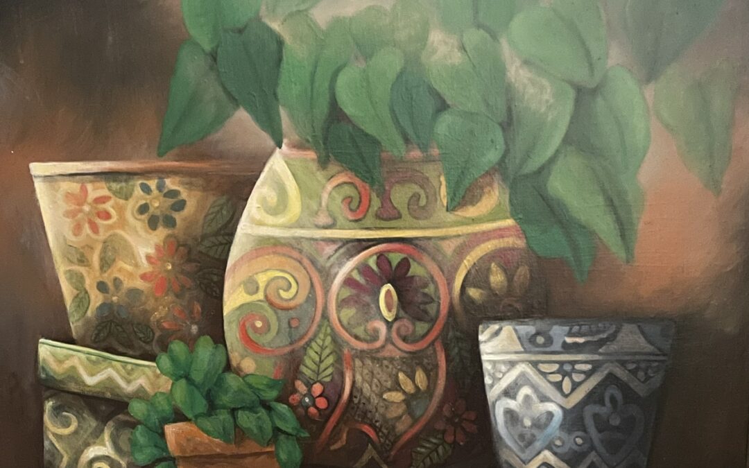 42-Mary Hudgins original, Native American acrylic painting 40″ x 30″ – signed